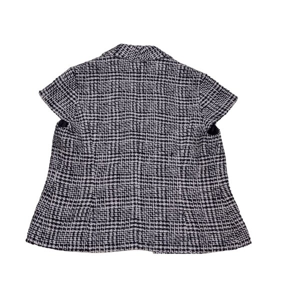 Coldwater Creek Tweed Jacket Linen Blend Cap Sleeve Lined Career Top Petite 14 - Picture 3 of 5